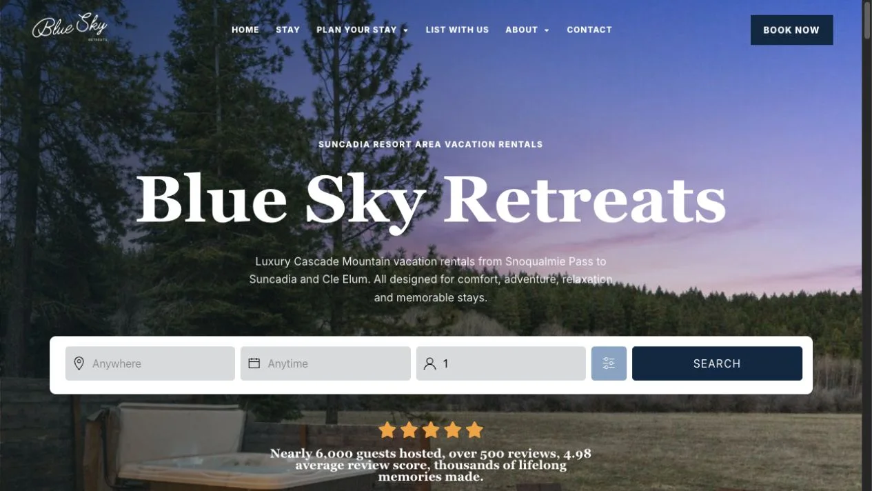 Blue Sky Retreats project preview