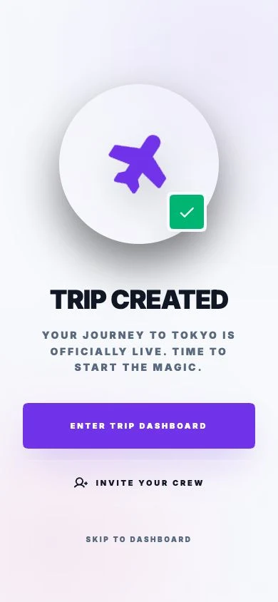 Saan Share Trip screen
