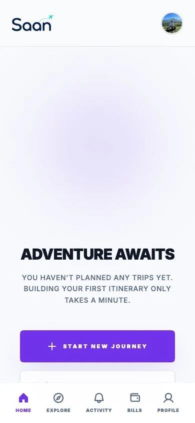 Saan No Trips Yet screen