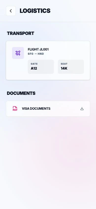 Saan Logistics Vault screen