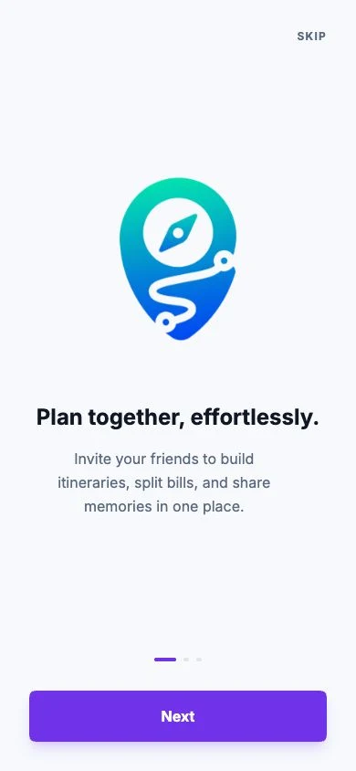 Saan Onboarding screen