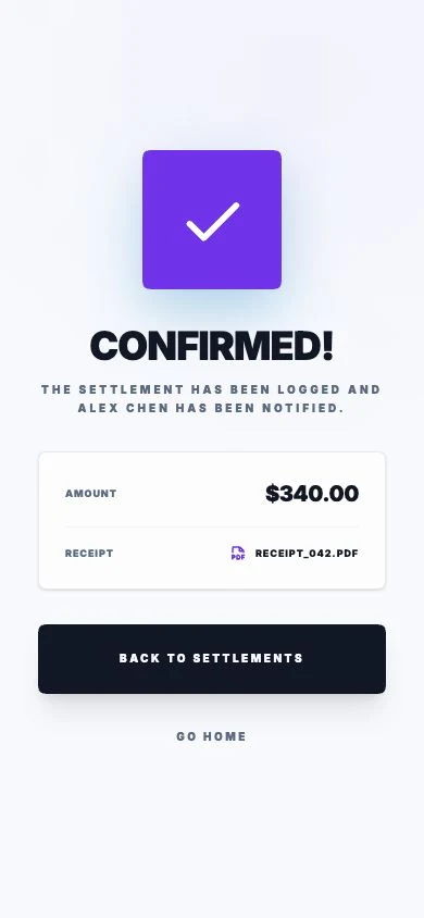 Saan Payment Success screen