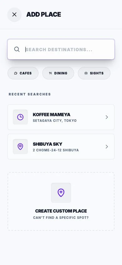 Saan Place Picker screen