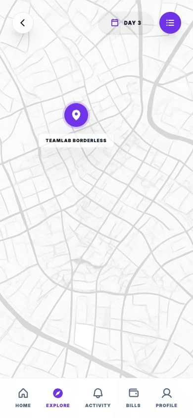 Saan Trip Map screen