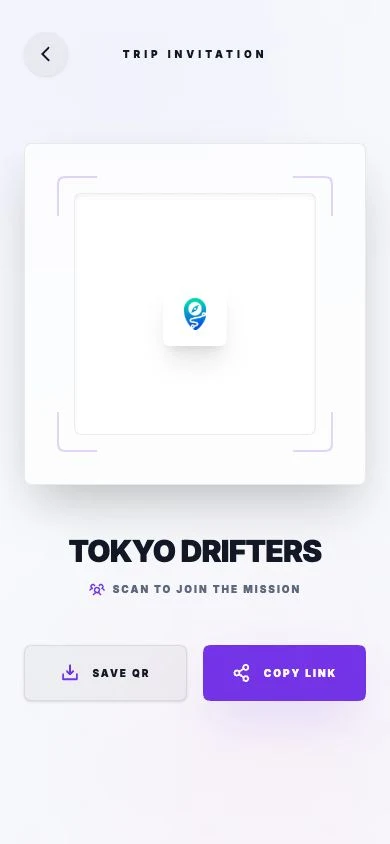 Saan Trip QR Code screen
