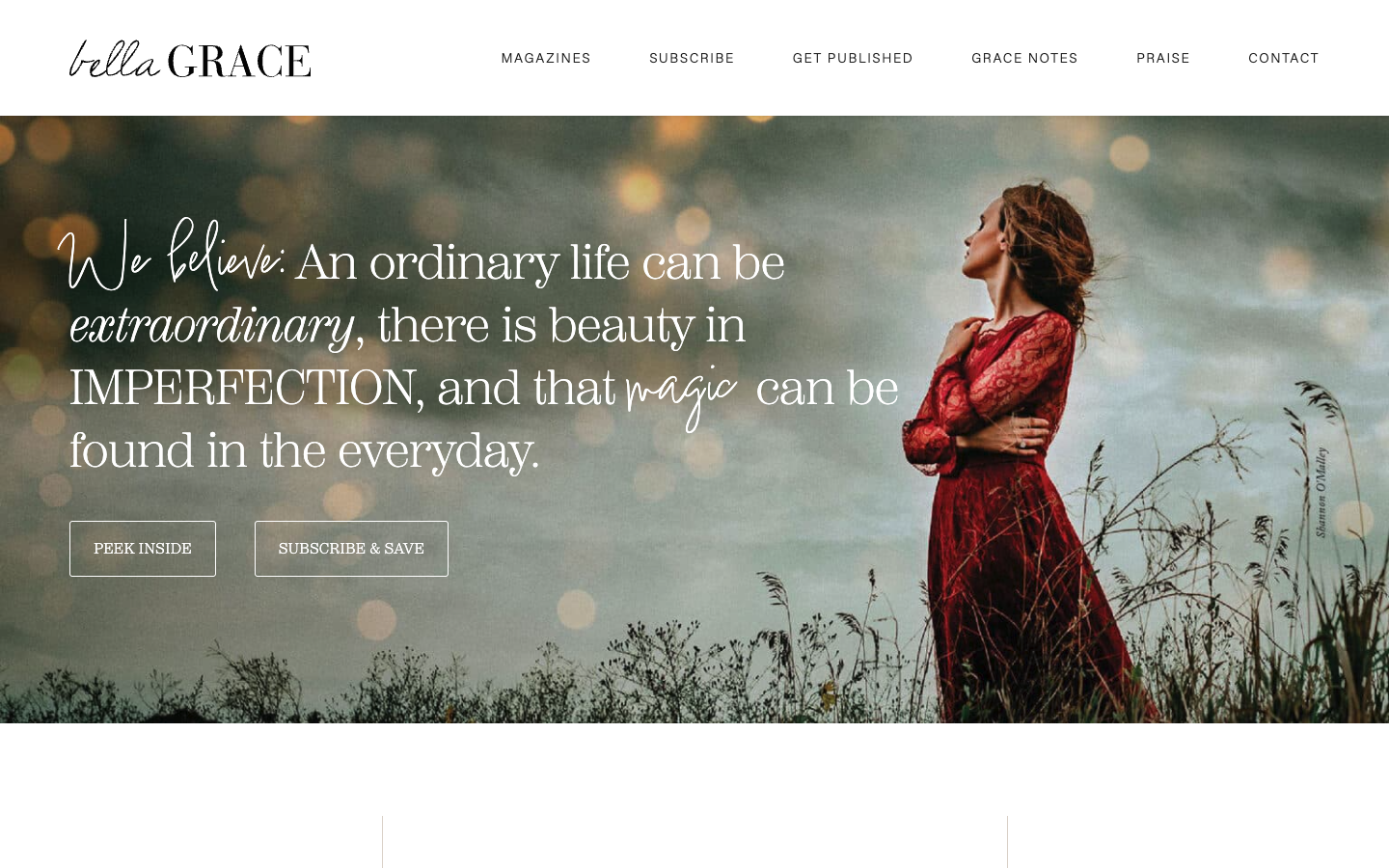 Bella Grace Magazine website project