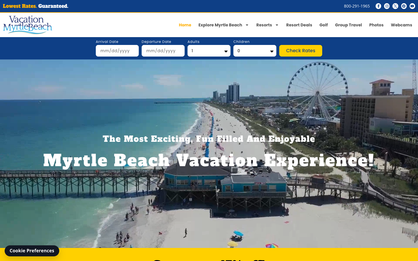 Vacation Myrtle Beach website project